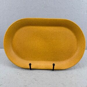 Bennington Potters Mustard Yellow Oval Serving Platter Tray Vermont Pottery 1633
